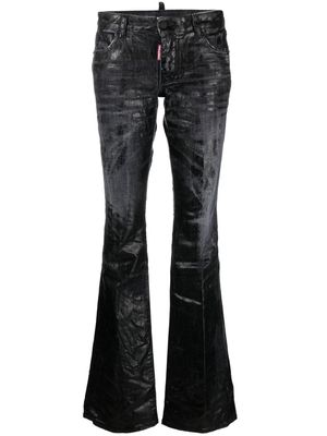 Dsquared2 coated bootcut jeans - Black