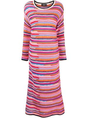 Dsquared2 colour-block knitted midi dress - Pink