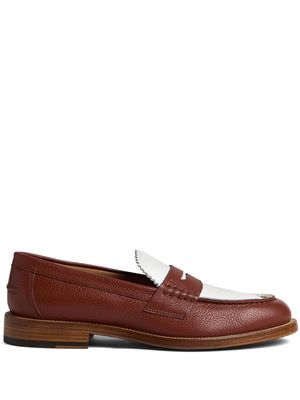 Dsquared2 colour-block leather loafers - Brown