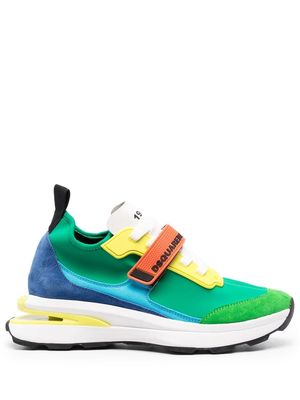 Dsquared2 colour-block panel low-top sneakers - Green