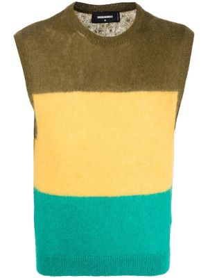 Dsquared2 colour-block sleeveless jumper - Green