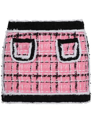 Dsquared2 colour-block tweed miniskirt - Pink