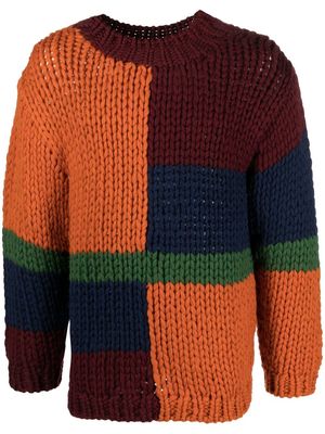 Dsquared2 colour-block wool jumper - Orange