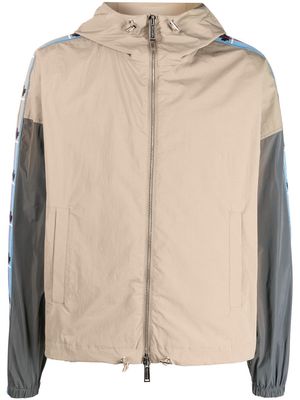 Dsquared2 contrast-panel two-tone lightweight jacket - Neutrals