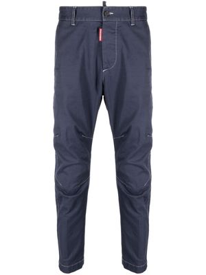 Dsquared2 contrast-stitch tapered trousers - Blue