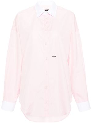 Dsquared2 contrasting-collar cotton shirt - Pink