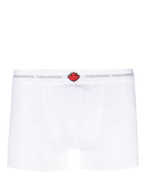 Dsquared2 contrasting logo-waistband boxers - White