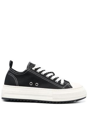 Dsquared2 contrasting-stitch detail low-top sneakers - Black