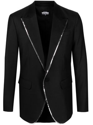 Dsquared2 contrasting-trim tailored jacket - Black
