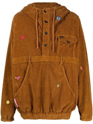 Dsquared2 corduroy hooded jacket - Brown