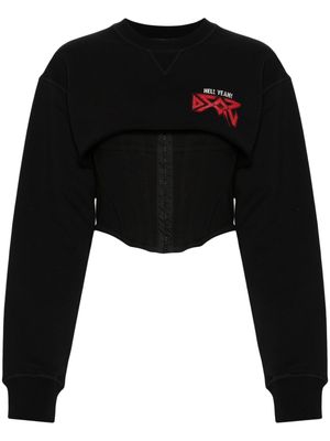 Dsquared2 corset-layered sweatshirt set - Black