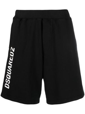 Dsquared2 cotton logo print shorts - Black