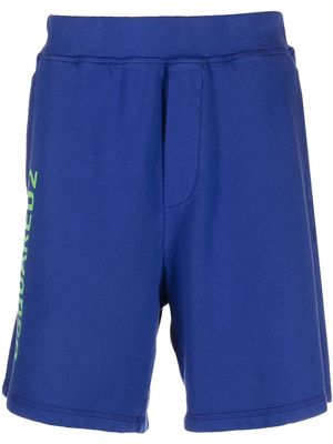 Dsquared2 cotton logo print shorts - Blue