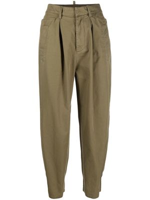 DSQUARED2 cotton tapered trousers - Green