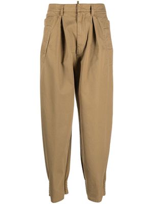 Dsquared2 cotton tapered trousers - Neutrals