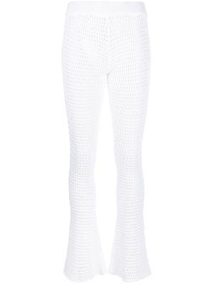 Dsquared2 crochet-knit flared trousers - White