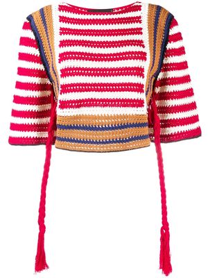 Dsquared2 crochet knit striped jumper