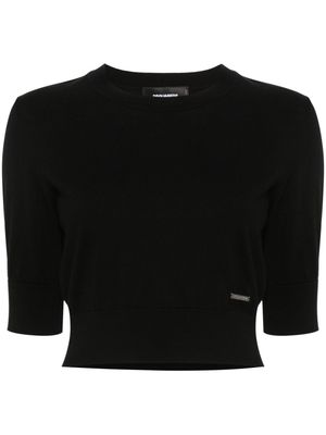 Dsquared2 cropped fine-knit top - Black