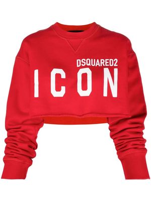 Dsquared2 cropped logo-print sweatshirt