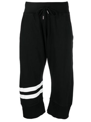 Dsquared2 cropped logo-print track pants - Black