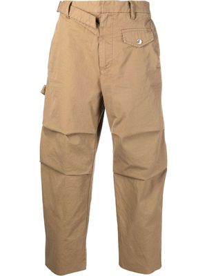 Dsquared2 cropped raw-hem trousers - Neutrals