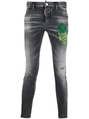 Dsquared2 cropped skinny jeans - Black