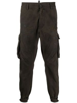 Dsquared2 cropped tapered-leg cargo trousers - Green