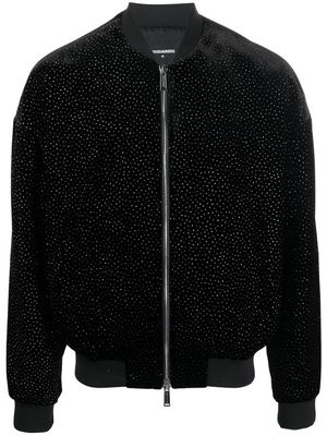 Dsquared2 crystal-embellished bomber jacket - Black