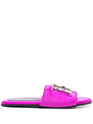 Dsquared2 crystal-embellished flat sandals - Pink