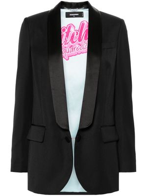 Dsquared2 crystal-embellished fringed blazer - Black