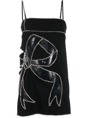 Dsquared2 crystal-embellished lace-panelled minidress - Black