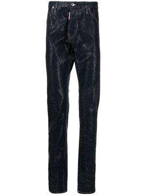 Dsquared2 crystal-embellished slim-fit jeans - Blue
