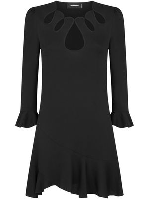 Dsquared2 cut out-detail long-sleeve minidress - Black