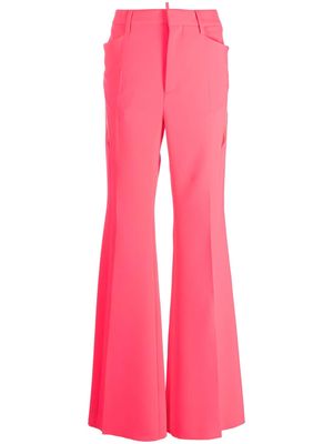Dsquared2 cut-out mesh detail flared trousers - Pink