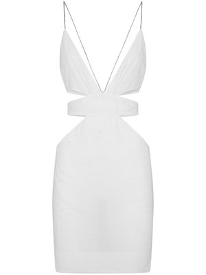 Dsquared2 cut-out V-neck minidress - White