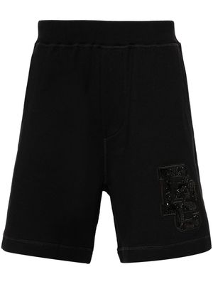 Dsquared2 D2-appliqué track shorts - Black