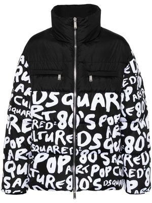 Dsquared2 D2 Pop 80's two-tone padded jacket - Black