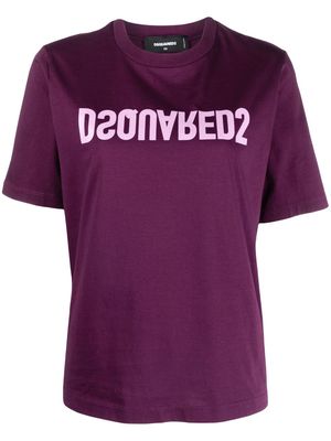 Dsquared2 D2 Reverse logo-print T-shirt - Purple