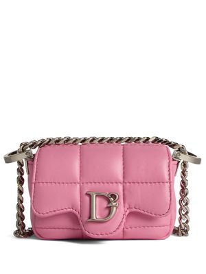 Dsquared2 D2 Statement leather crossbody bag - Pink