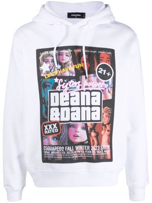 Dsquared2 Deana&Dana print hoodie - White