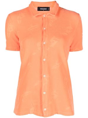 Dsquared2 debossed-print short-sleeved shirt - Orange