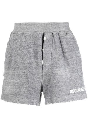 Dsquared2 distressed cotton shorts - Grey