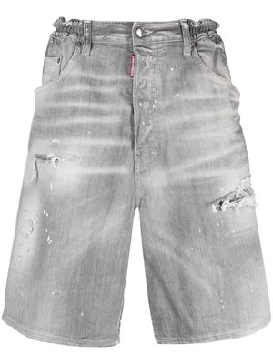 Dsquared2 distressed denim shorts - Grey
