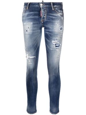 Dsquared2 distressed denim skinny jeans - Blue