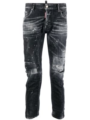 Dsquared2 distressed-effect cropped jeans - Black