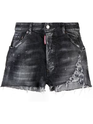 Dsquared2 distressed-effect denim shorts - Black