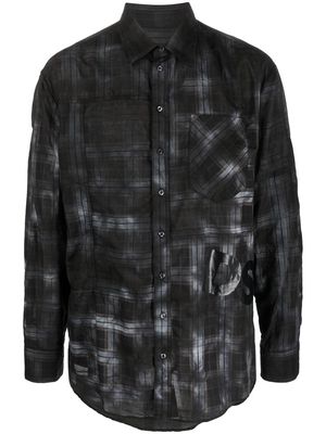 Dsquared2 distressed-effect plaid shirt - Black