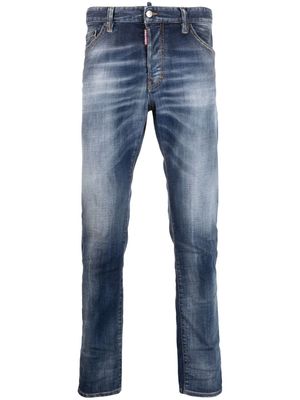 Dsquared2 distressed-effect slim-leg jeans - Blue