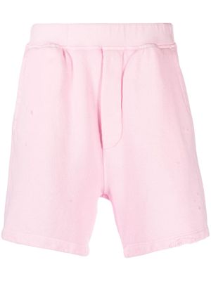 Dsquared2 distressed-effect track shorts - Pink