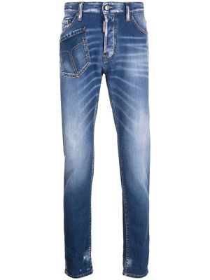 DSQUARED2 distressed-effect washed jeans - Blue